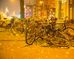 2012 11-Amsterdam Bikes at night